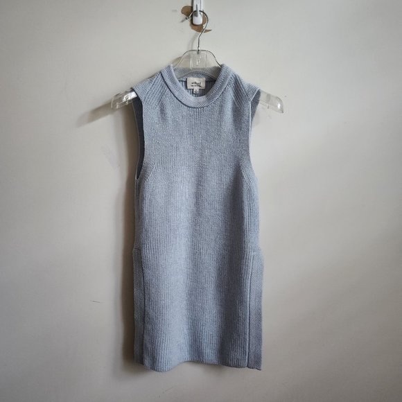 *SOLD* ARITZIA | WILFRED 100% wool Palmier sweater tunic blue sleeveless sz XS - Picture 2 of 6